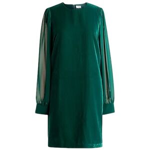 J. Crew Green Long Sleeve Dress
